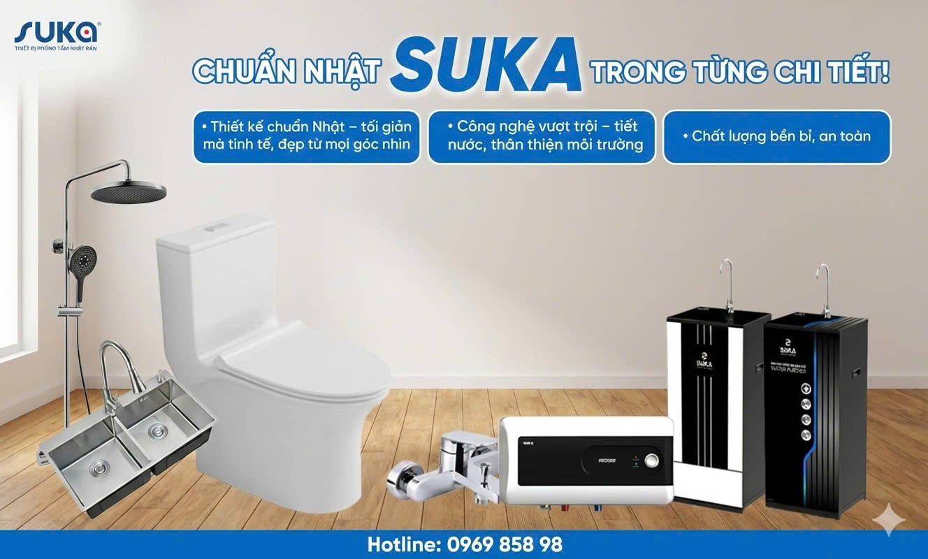Lựa chọn thiết bị vệ sinh nhà tắm theo phong thủy của thiết bị nhà tắm Suka